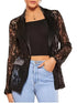 Damen Spitzenbluse Transparent | Langarm & Floral Durchsichtig